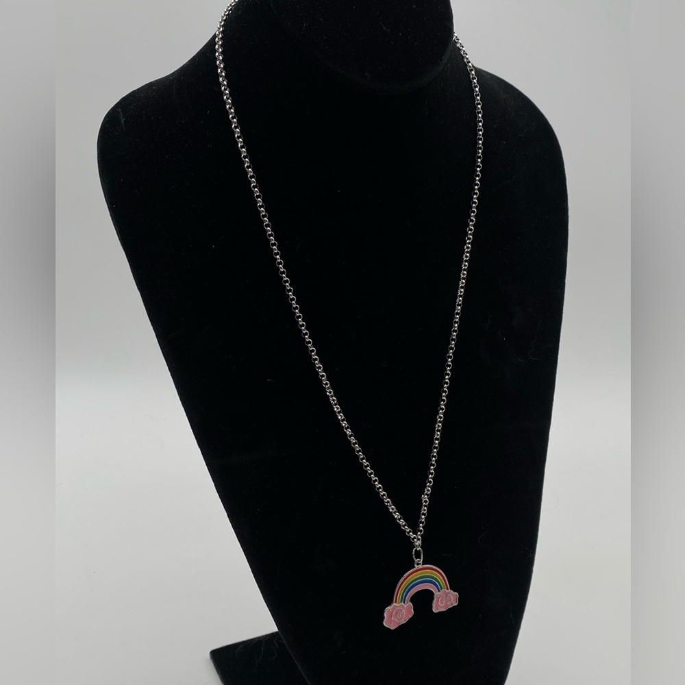 Gucci Full Inclusion Enamel Rainbow Ghost Pendant Necklace With Gift Bag & Box - Picture 8 of 16